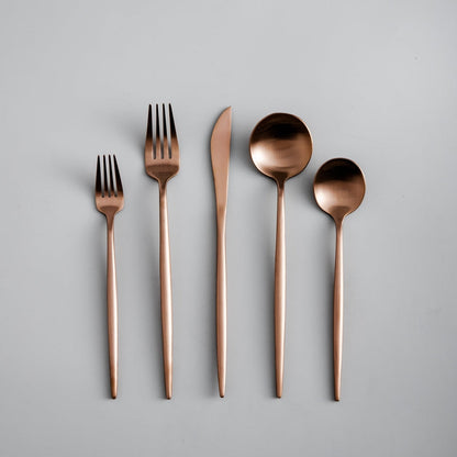 Minimalist Flatware Set with Matte Finish for 4, 8, 12 or 16 People