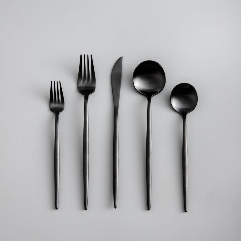 Minimalist Flatware Set with Matte Finish for 4, 8, 12 or 16 People
