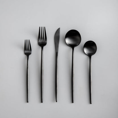 Minimalist Flatware Set with Matte Finish for 4, 8, 12 or 16 People