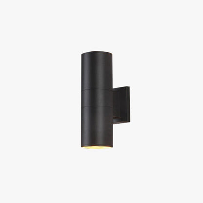 Minimalist Outdoor Wall Lamp with Double Lamp Heads and Cylinder Shape