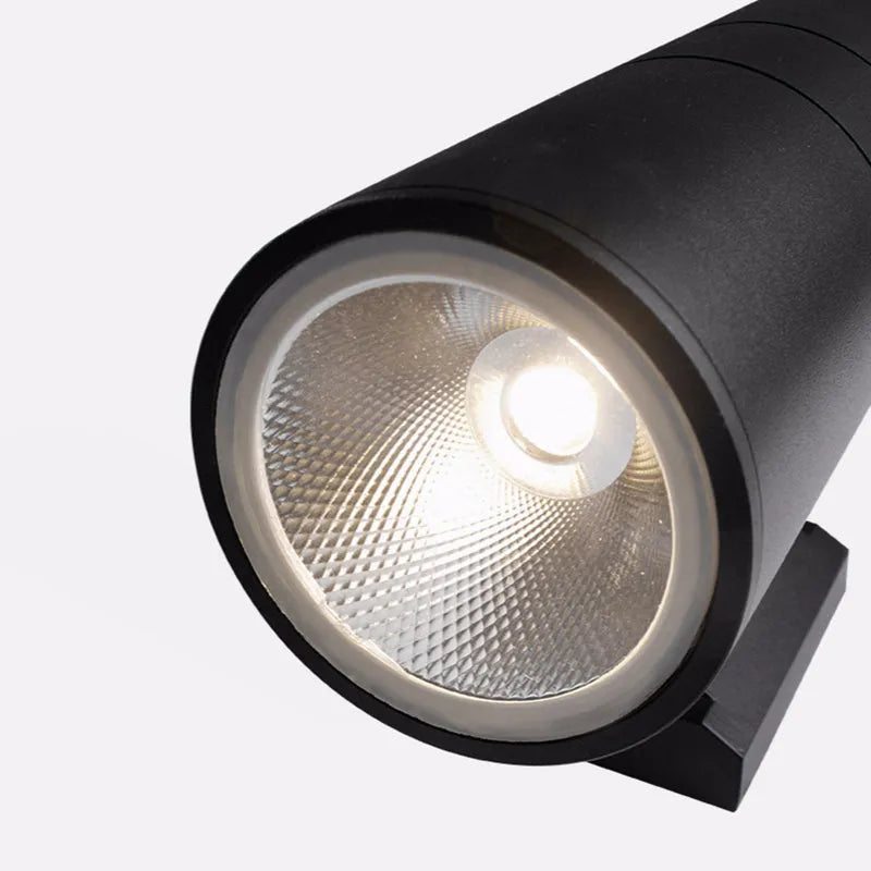 Minimalist Outdoor Wall Lamp with Double Lamp Heads and Cylinder Shape