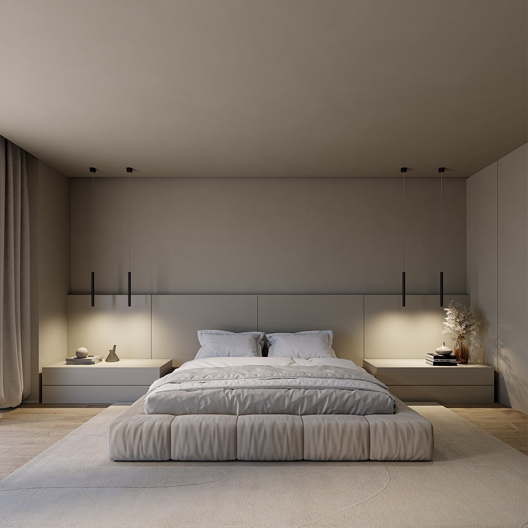 Minimalist Pendant Lamp with Cylindrical Tube Shape and Integrated LED