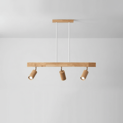 Minimalist Solid Wood Ceiling Spotlight with Adjustable Light Direction
