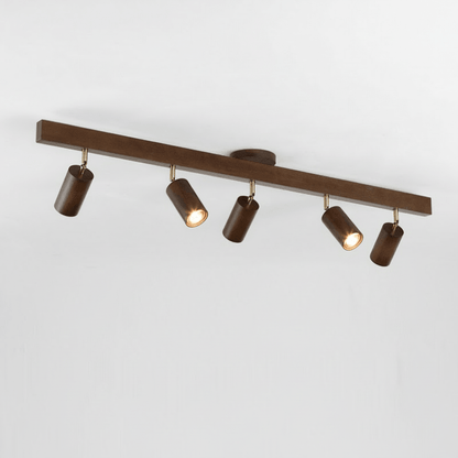 Minimalist Solid Wood Ceiling Spotlight with Adjustable Light Direction