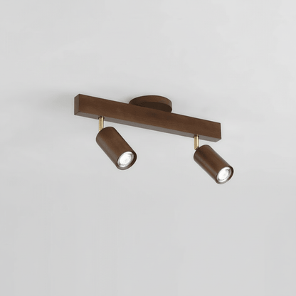 Minimalist Solid Wood Ceiling Spotlight with Adjustable Light Direction