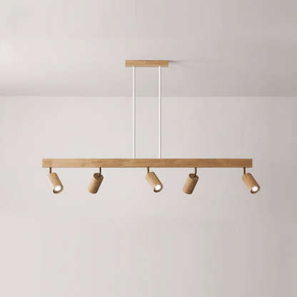 Minimalist Solid Wood Ceiling Spotlight with Adjustable Light Direction