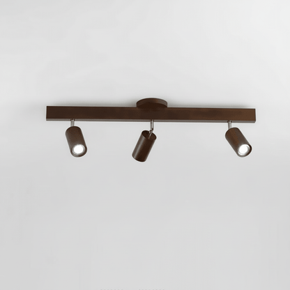 Minimalist Solid Wood Ceiling Spotlight with Adjustable Light Direction