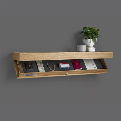 Minimalist Wall Shelf with Hidden Storage Compartment