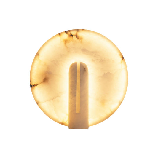 Modern Alabaster Disc Table Lamp