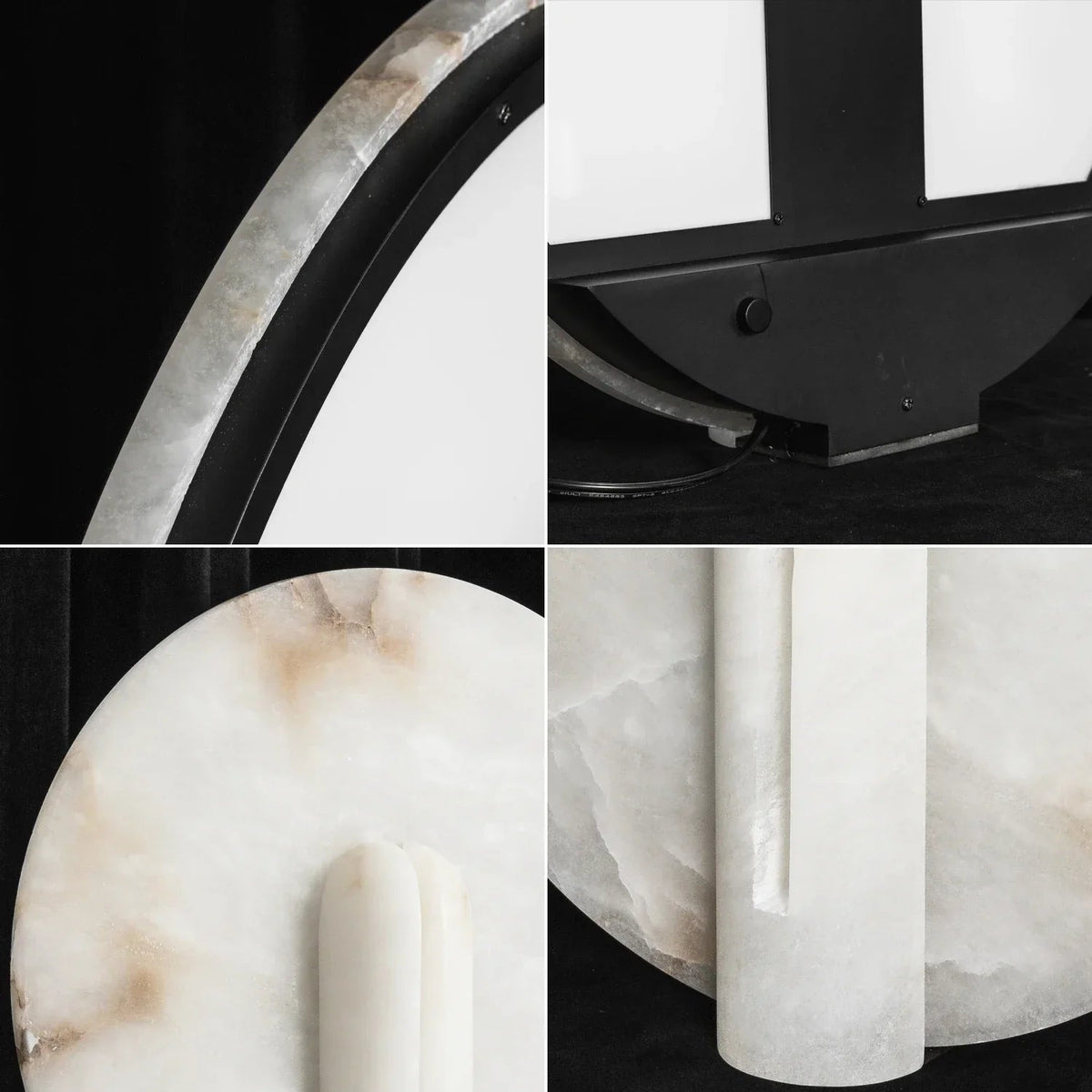 Modern Alabaster Disc Table Lamp