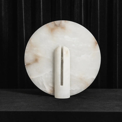 Modern Alabaster Disc Table Lamp