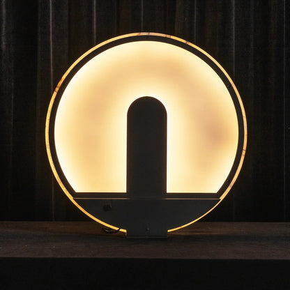 Modern Alabaster Disc Table Lamp