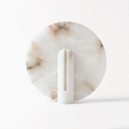 Modern Alabaster Disc Table Lamp