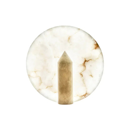 Modern Alabaster Disc Table Lamp