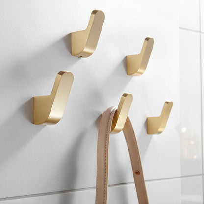 Modern Brass Wall Hooks for Bathrobes and Towels