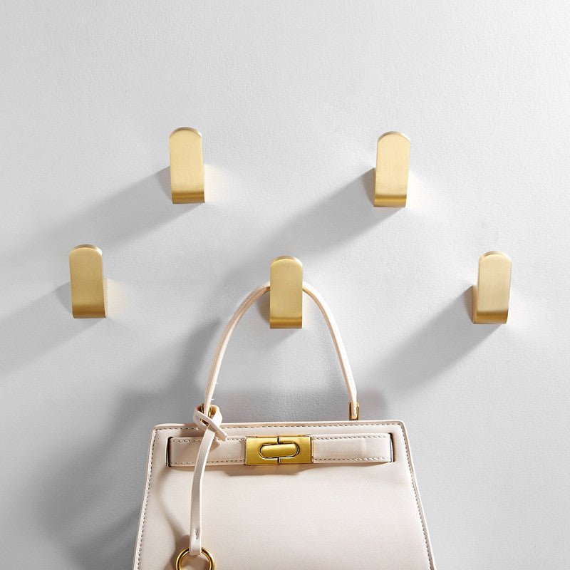 Modern Brass Wall Hooks for Bathrobes and Towels