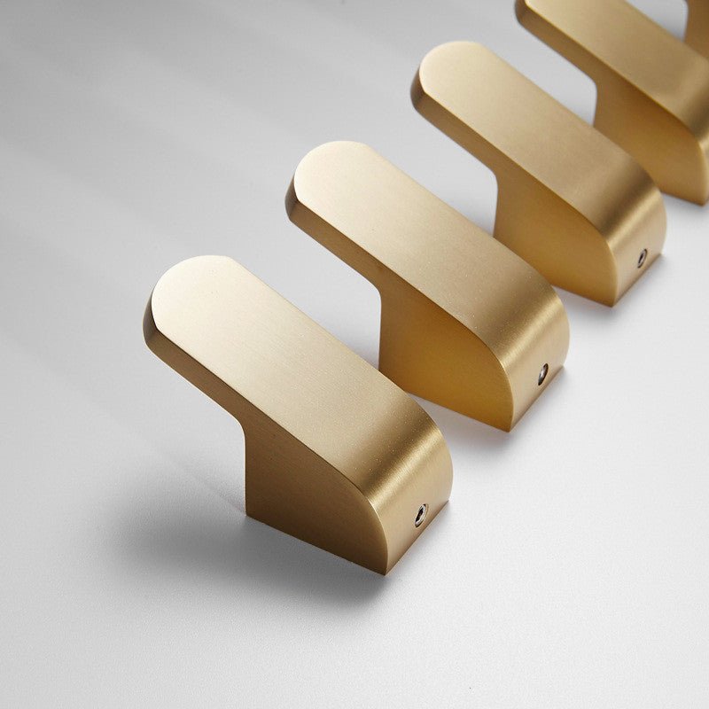 Modern Brass Wall Hooks for Bathrobes and Towels