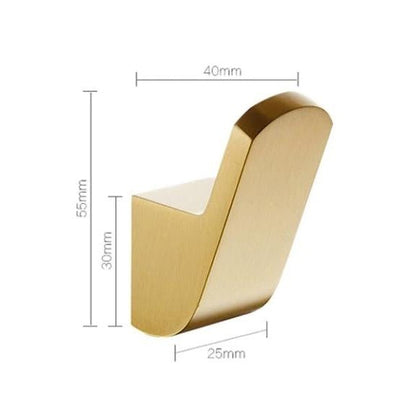 Modern Brass Wall Hooks for Bathrobes and Towels