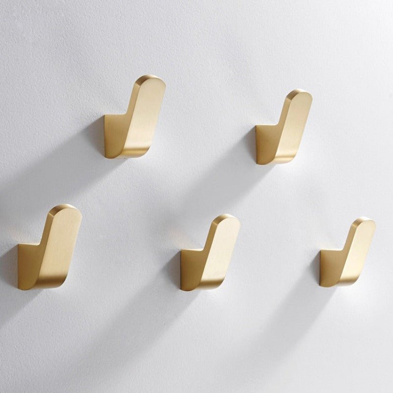 Modern Brass Wall Hooks for Bathrobes and Towels