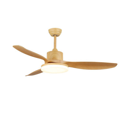 Modern Ceiling Fan with Light and Wood Grain Blades