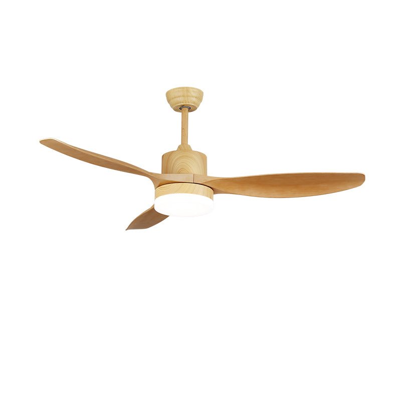 Modern Ceiling Fan with Light and Wood Grain Blades