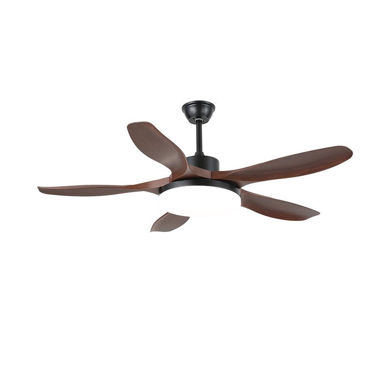 Modern Ceiling Fan with Light and Wood Grain Blades