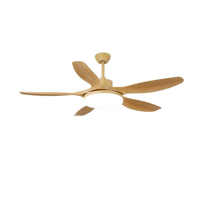 Modern Ceiling Fan with Light and Wood Grain Blades