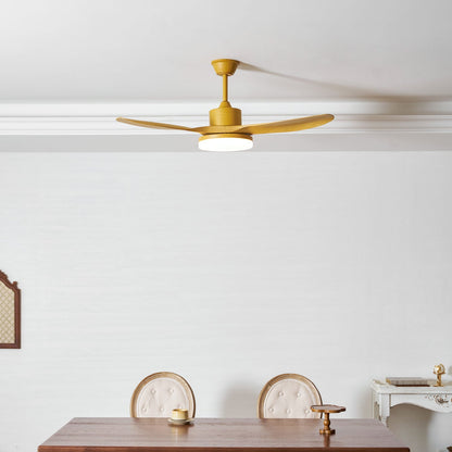 Modern Ceiling Fan with Light and Wood Grain Blades