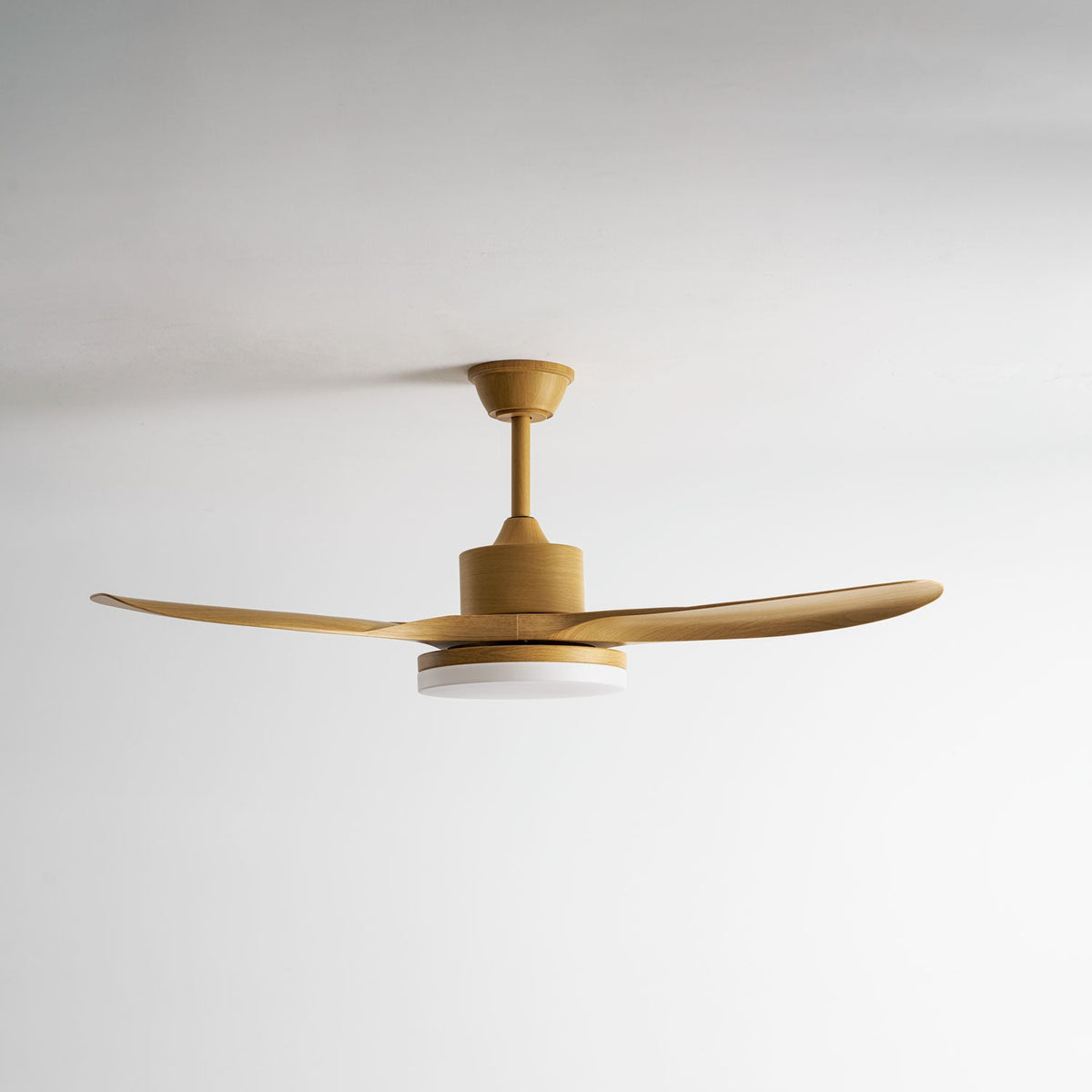 Modern Ceiling Fan with Light and Wood Grain Blades