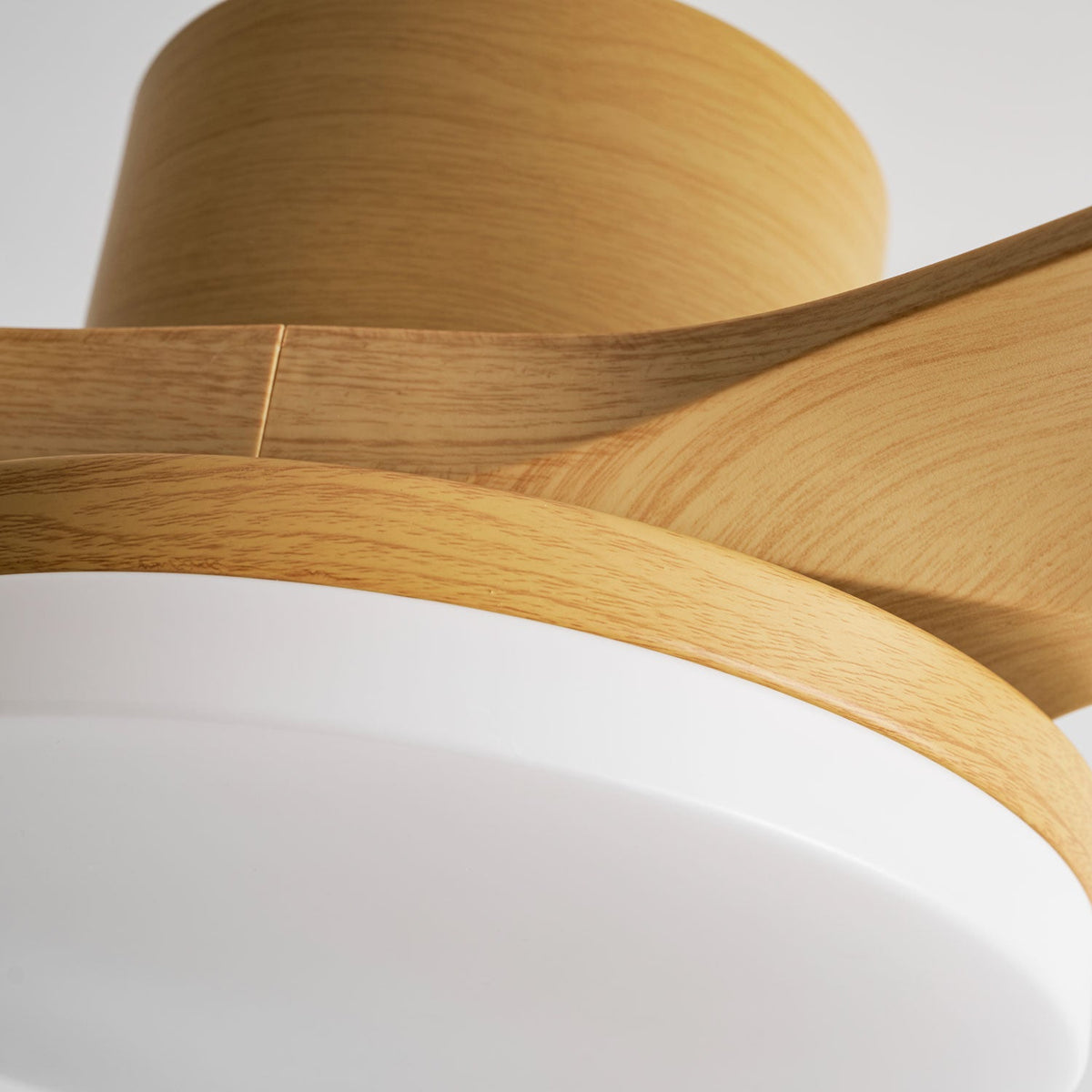 Modern Ceiling Fan with Light and Wood Grain Blades