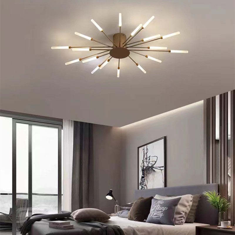 Modern Firework Ceiling Light with Integrated LED Tubes