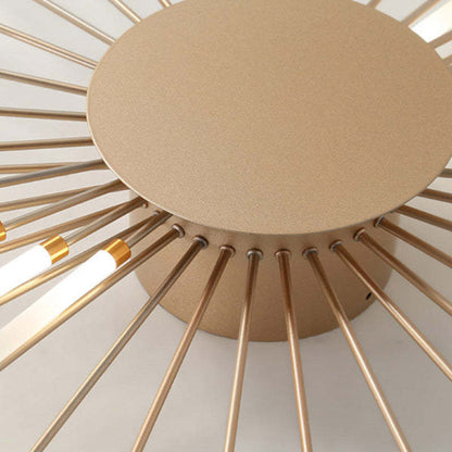 Modern Firework Ceiling Light with Integrated LED Tubes