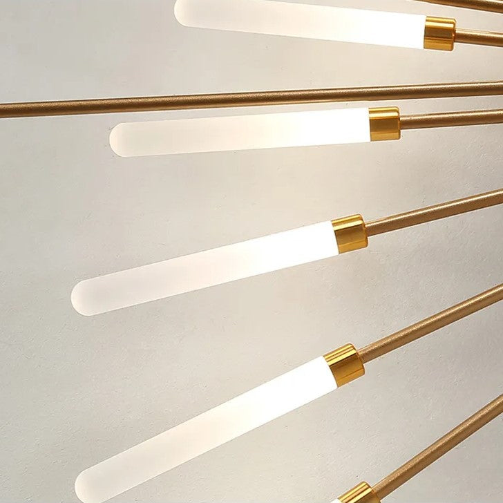 Modern Firework Ceiling Light with Integrated LED Tubes