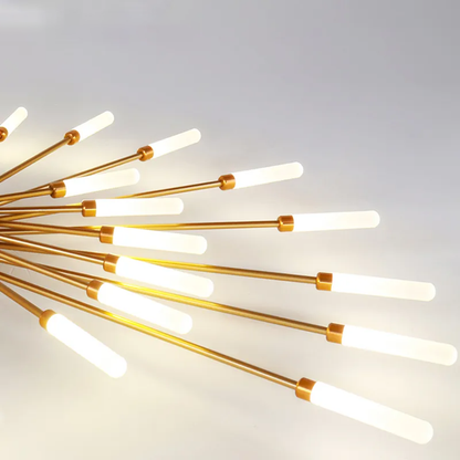 Modern Firework Ceiling Light with Integrated LED Tubes