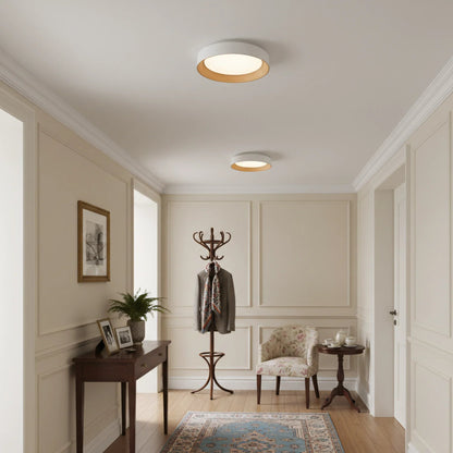 Modern Flush Mount Ceiling Light with Round Frameless Shade and Integrated LED