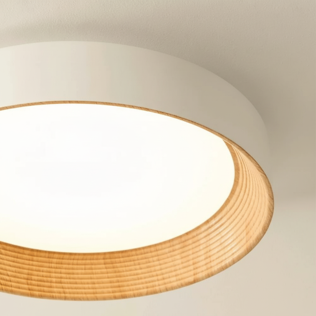 Modern Flush Mount Ceiling Light with Round Frameless Shade and Integrated LED
