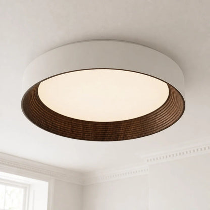 Modern Flush Mount Ceiling Light with Round Frameless Shade and Integrated LED