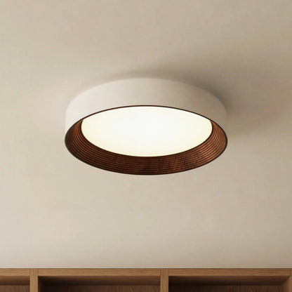 Modern Flush Mount Ceiling Light with Round Frameless Shade and Integrated LED