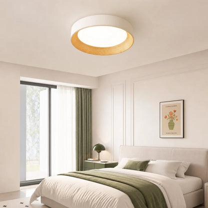 Modern Flush Mount Ceiling Light with Round Frameless Shade and Integrated LED