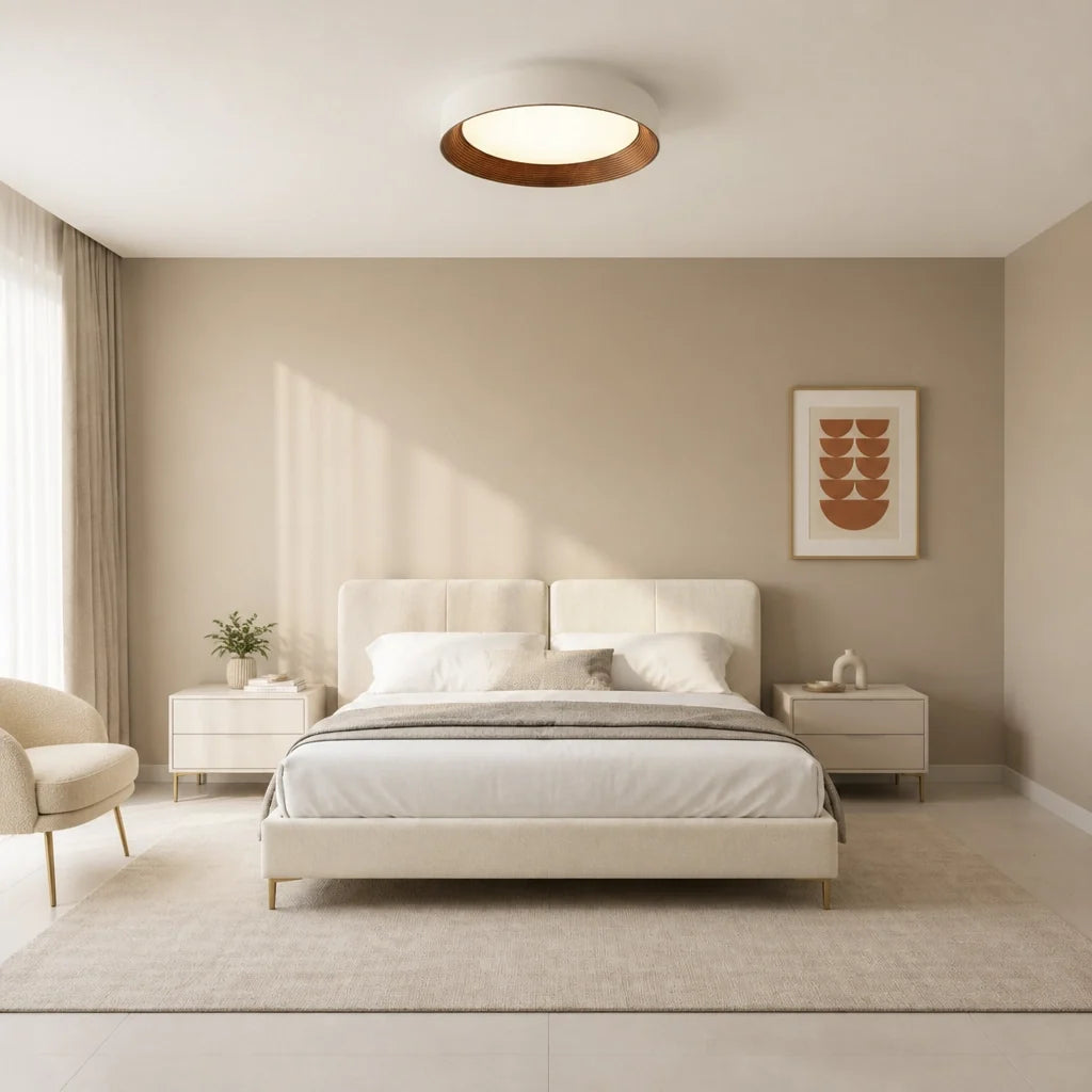 Modern Flush Mount Ceiling Light with Round Frameless Shade and Integrated LED