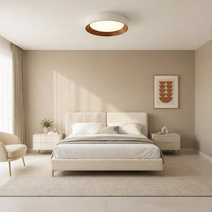 Modern Flush Mount Ceiling Light with Round Frameless Shade and Integrated LED
