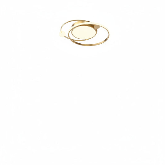 Modern LED Ceiling Light with Double Ring Design and Round Panel