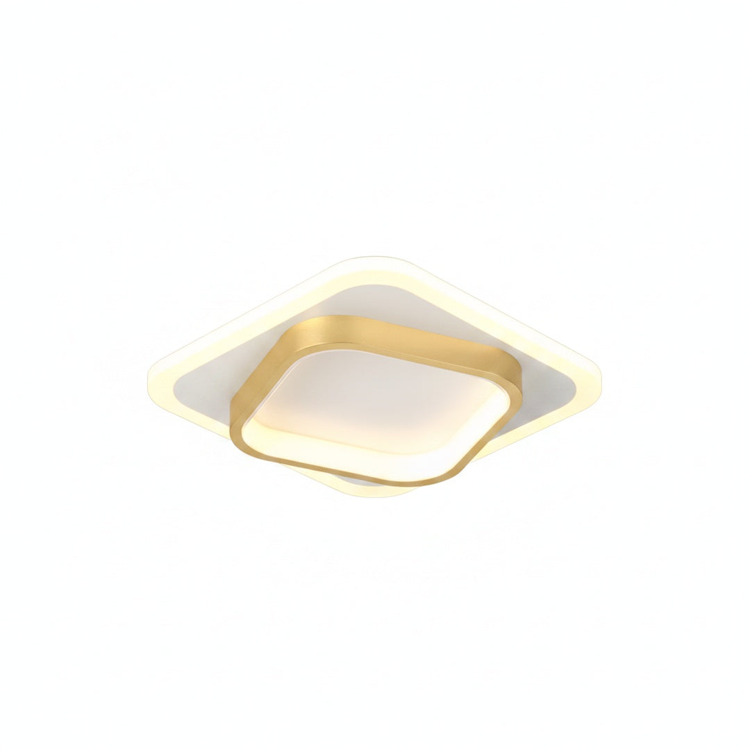 Modern LED Ceiling Light with Double Square Frame for Hallway and Bedroom