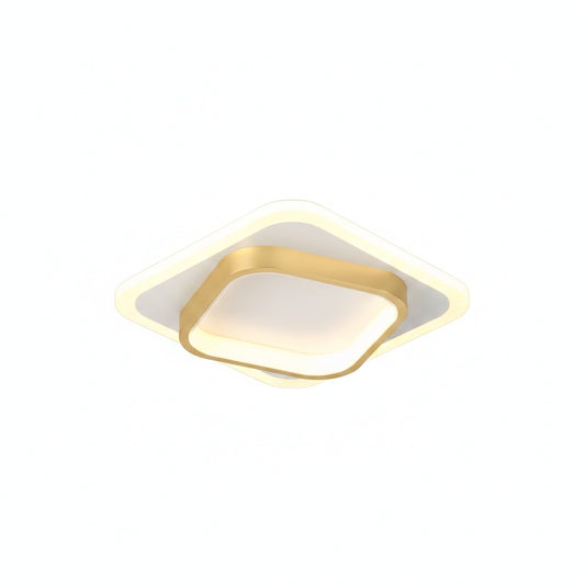 Modern LED Ceiling Light with Double Square Frame for Hallway and Bedroom