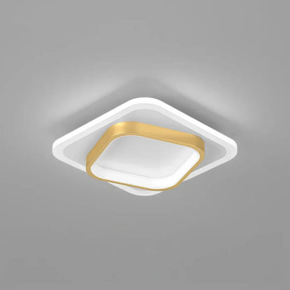 Modern LED Ceiling Light with Double Square Frame for Hallway and Bedroom