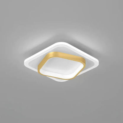 Modern LED Ceiling Light with Double Square Frame for Hallway and Bedroom