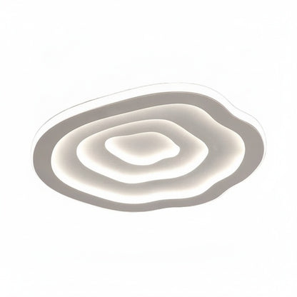Modern LED Ceiling Light with Organic Ripple Design and Warm Glow