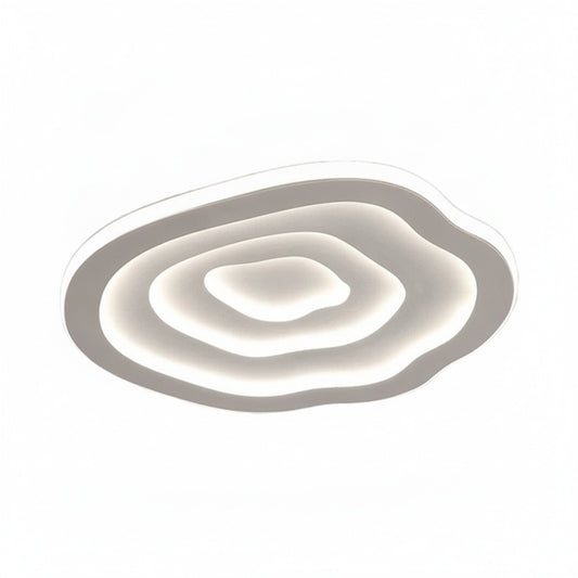 Modern LED Ceiling Light with Organic Ripple Design and Warm Glow