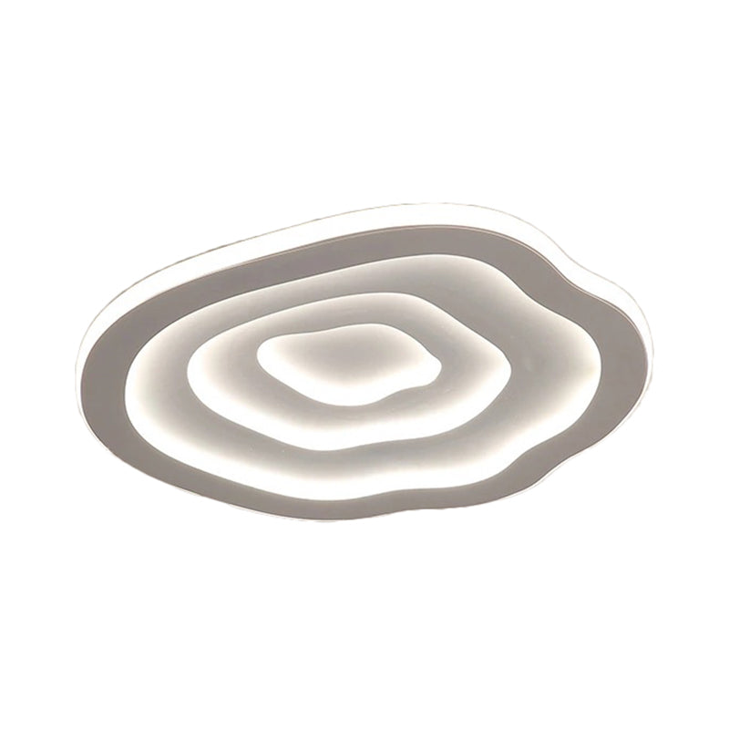 Modern LED Ceiling Light with Organic Ripple Design and Warm Glow