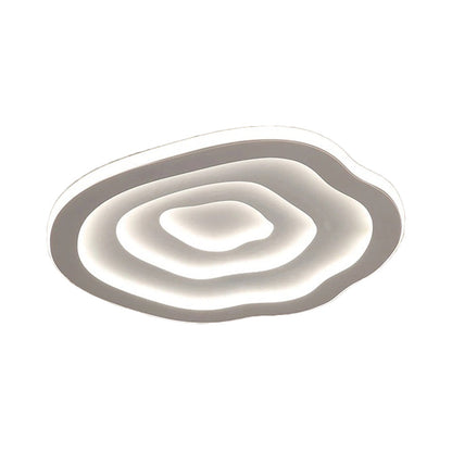 Modern LED Ceiling Light with Organic Ripple Design and Warm Glow